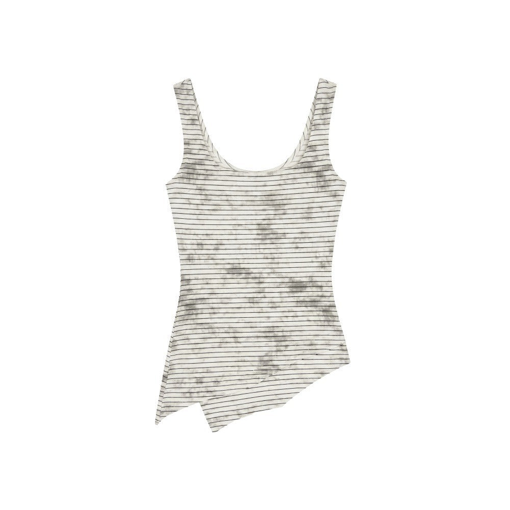 Duovia Women's Asymmetrical Tank Top Slim Fit Black Gray Apricot