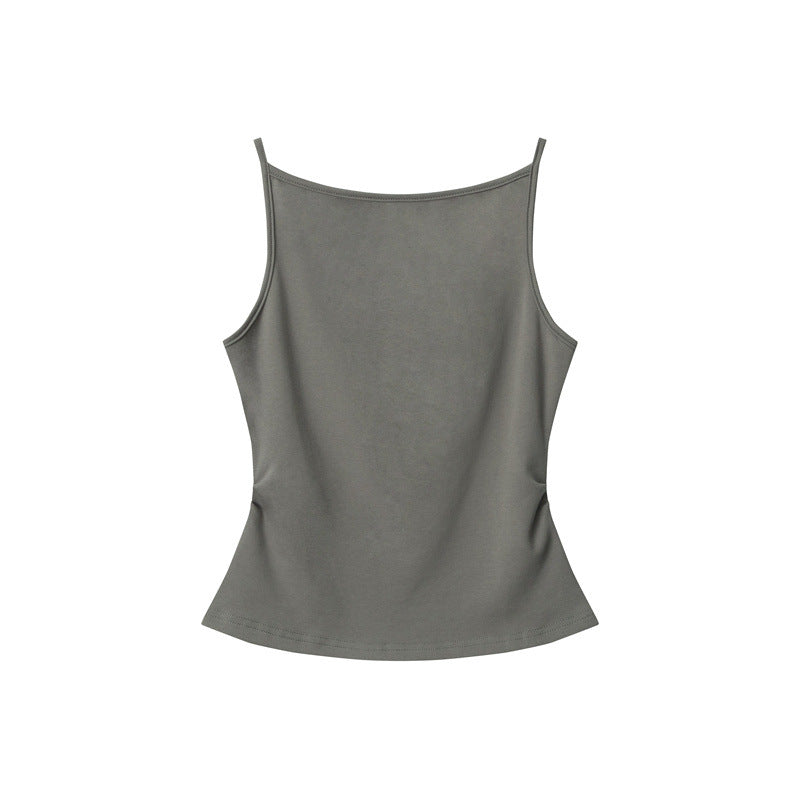 Duovia Women's Cotton Slim Fit Tank Top White Gray Purple